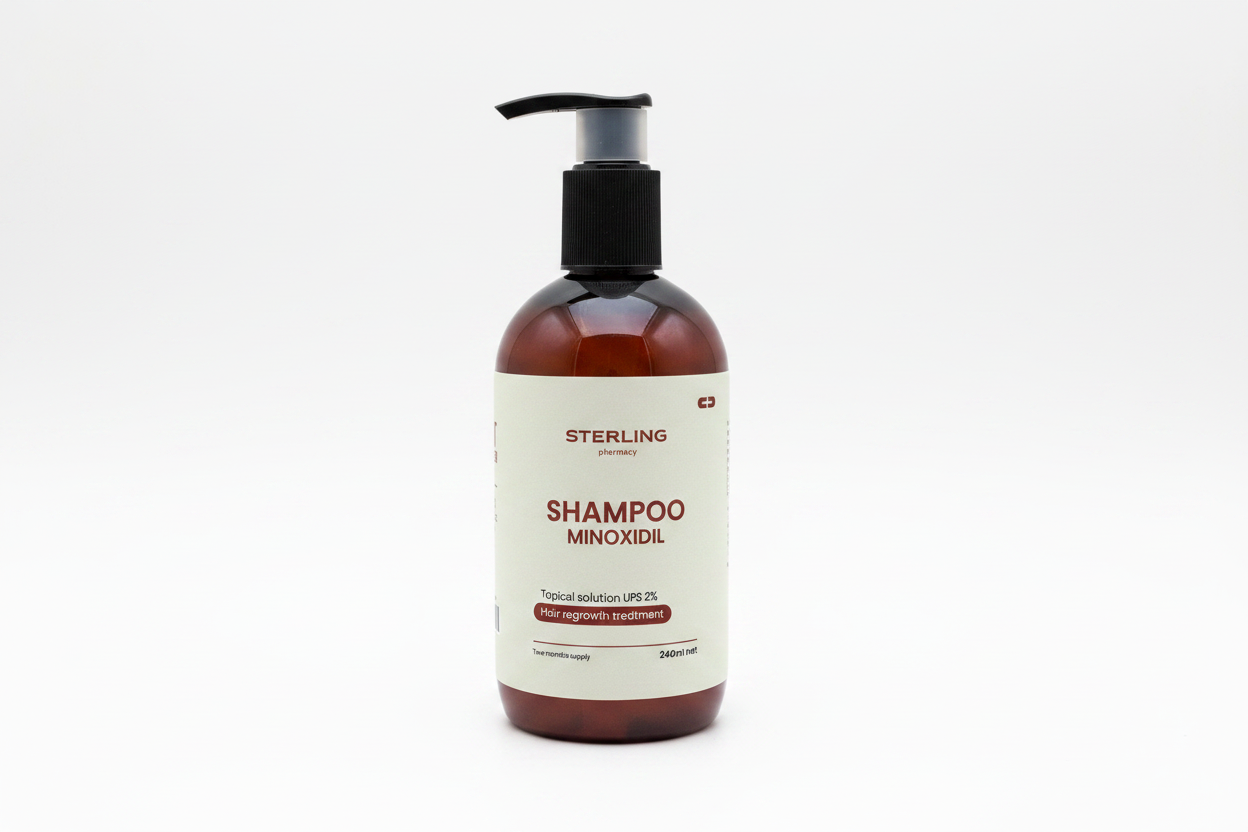 Shampoo Minoxidil - Fondo Blanco