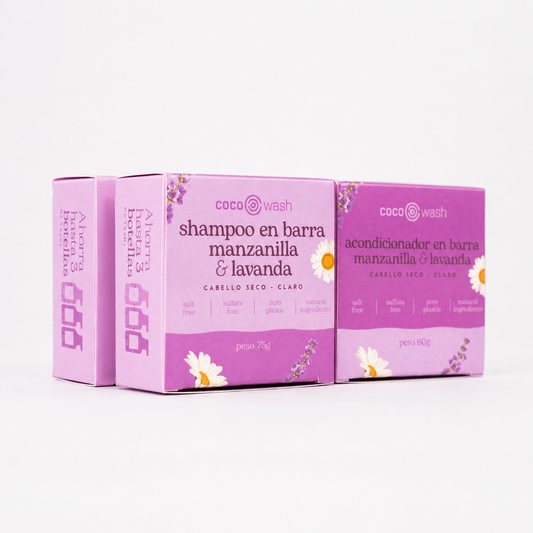 Two pack shampoo y acondicionador Manzanilla & Lavanda
