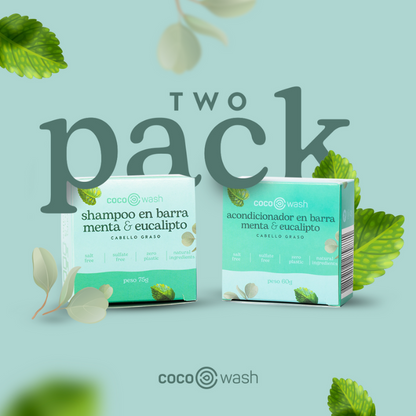 Two pack shampoo y acondicionador Menta & Eucalipto